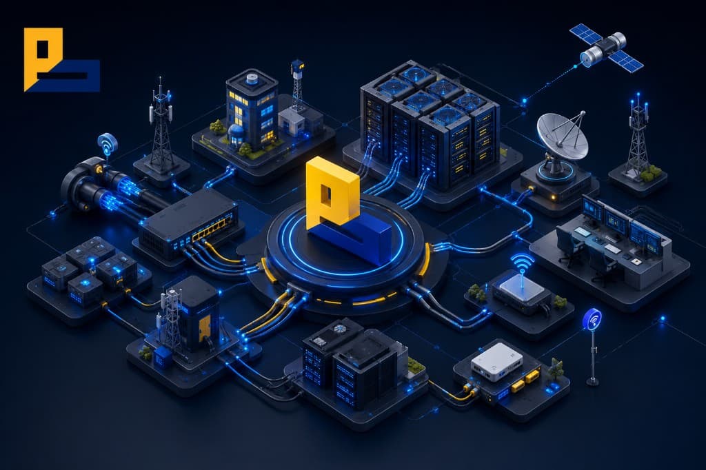 Infrastruktur backbone fiber PLBNET — interkoneksi strategis dan jaringan enterprise